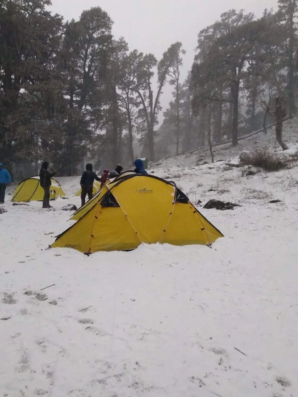 Winter Snowfall at Gui Campsite