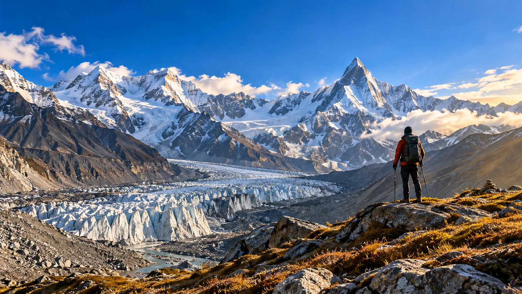 Gaumukh Tapovan trek facing Mt. Shivling and the Gangotri Glacier